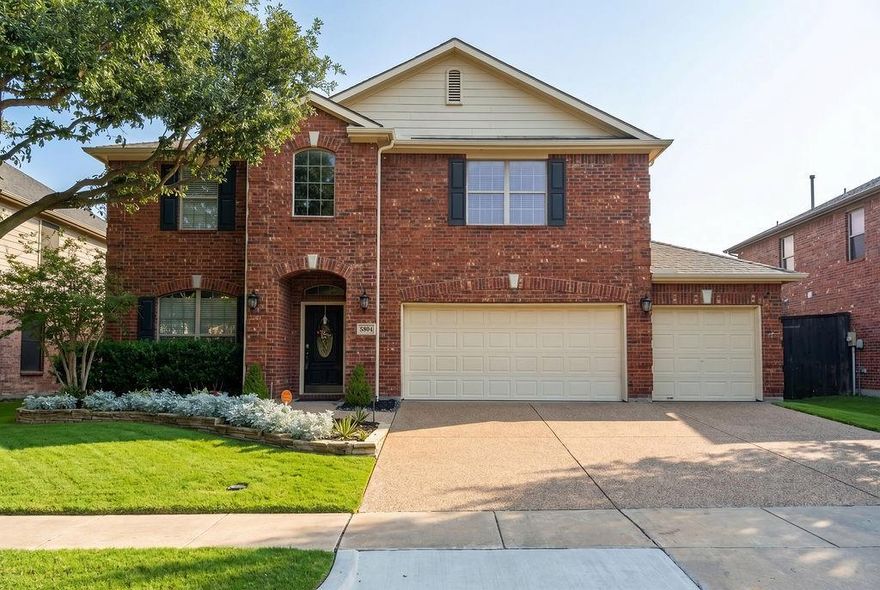 Rare find in Brookstone! Discover the perfect blend of traditional elegance and modern convenience in this stunning 4-bedroom Frisco ISD home. Designed for those who love to host, this property seamlessly balances sophisticated indoor living with a spectacular outdoor sanctuary.The open-concept interior flows effortlessly into a gourmet kitchen featuring premium granite countertops and a center island, complemented by a bonus built-in desk in the living area and a dedicated home office—perfect for today’s remote professional. Rich engineered hardwoods and elegant crown molding lead you through a floor plan that feels both grand and inviting. Upstairs, an expansive open loft provides a flexible second living area that can easily be utilized as a media or theatre space.The real showstopper is the private backyard retreat. Step outside to your own vacation-at-home destination featuring a refreshing gunite play pool and spa with a pebble-tech finish and water features. You can entertain with ease using the full outdoor kitchen, complete with a built-in flagstone grill and prep station under a spacious covered patio. With a rare 3-car garage and a prime location just a short stroll from Elliott Elementary, this home is a true lifestyle upgrade.