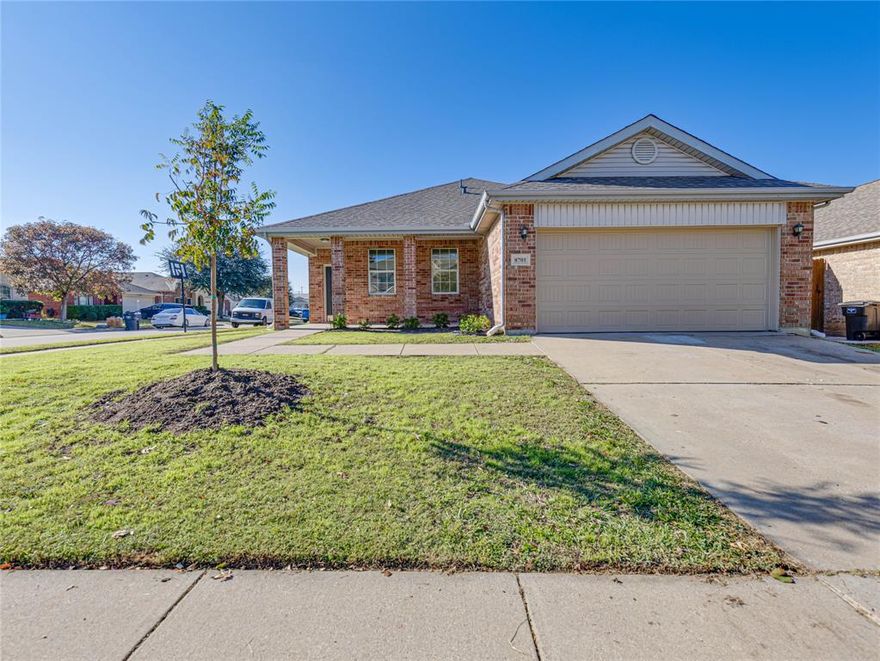 This home checks ALL of the boxes! Perched on a spacious corner lot, this one features a charming front porch that you can enjoy your morning cup of coffee and watch the sunrises and from.  Inside, you will find a layout that offers functionality and style with 4 bedrooms, 2 bathrooms, and meticulous upgrades throughout. Enjoy a freshly painted interior, new wood like flooring, updated fixtures, and new carpet in all bedrooms.  The vaulted ceilings and oversized windows drench the home in natural light. The bold kitchen is the heart of the home, boasting honed black stone countertops, a sleek backsplash, brand new stainless steel appliances, and an eat-in bar. The private master suite overlooks the backyard and features a deep soaking tub, separate shower, new granite countertops, and a large walk in closet. This home offers complete peace of mind with mechanical upgrades that include a new HVAC system, new 30 year composition shingle roof, and foundation work that is complete with a lifetime transferrable warranty. The location is second to none – enjoy the neighborhood’s winding trails, parks, and playgrounds, or take advantage of the 5 minute drive to the retail and dining options of Alliance Town Center. Zoned in the award winning Keller ISD, this home leaves nothing to want!