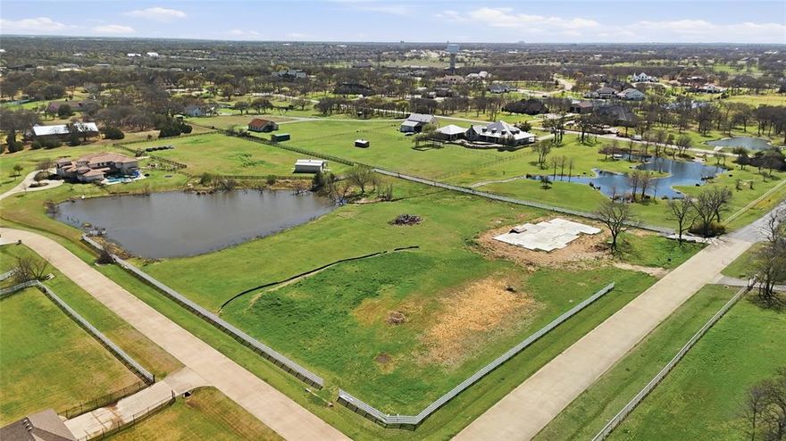 2.25 acres with water views in Bartonville with Argyle ISD! Positioned within the exclusive equestrian community of Saddlebrook Estates, this is one of the final opportunities to secure a premier lot in Bartonville. Surrounded by luxury estates and scenic open space, this property offers the ideal setting for a custom residence designed to reflect both sophistication and country elegance. Set in the highly regarded Argyle ISD, the location delivers a rare balance of privacy and accessibility. Just minutes from upscale dining, shopping, and the vibrant Marty B’s entertainment district, while maintaining the serenity and space that define luxury acreage living. The homesite offers access to a picturesque shared pond and provides ample room for equestrian amenities. Whether your vision includes refined modern architecture or timeless transitional design, the lot allows flexibility to create a true estate setting. Included with the property are architectural plans for the residence featured in the renderings, offering a head start toward construction. A buyer may bring their own builder.