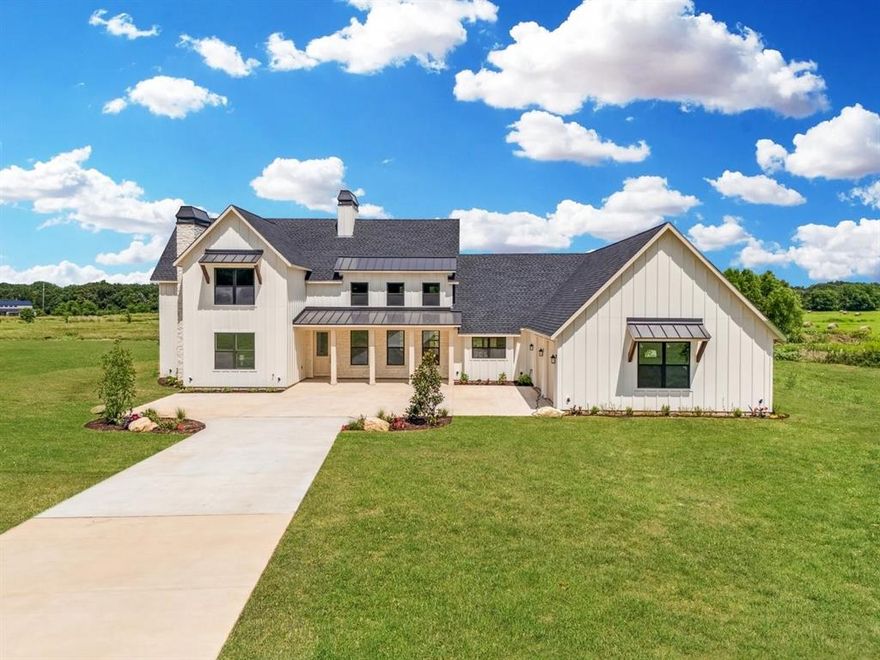 Welcome to your dream home in the heart of East Texas! Nestled on 8 expansive acres, this newly constructed custom residence offers the perfect blend of luxury, comfort, and privacy — all with no HOA restrictions. From the moment you enter the gated entry, you'll be captivated by the lush new sod, professional landscaping, and thoughtful craftsmanship throughout. Inside, you'll find hardwood finishes and custom touches around every corner, including beautifully designed custom cabinetry that elevates the kitchen and living spaces. Boasting two spacious primary bedrooms, this home is ideal for multi-generational living or hosting long-term guests in style. A dedicated home office makes remote work a breeze, while the irrigation system, gutters, and meticulously planned layout ensure both functionality and low maintenance. Whether you're enjoying peaceful country views from your porch or entertaining guests inside, this property delivers unmatched quality and space — with room to grow, garden, or simply enjoy the great outdoors. Don’t miss this rare opportunity to own a custom-built home on acreage. Schedule your private tour today!