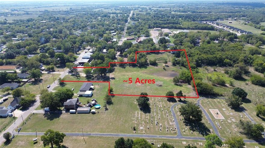 Great tract of land in Lone Oak ISD! 4.98+- acres ready for your new home! This land is fenced, located in the city limits of Lone oak and has a water meter already installed. Cows currently on property. All information is approximate.  Buyers and buyers agent to verify all information including utilities. All building guidelines will need to be discussed with the city of Lone Oak.