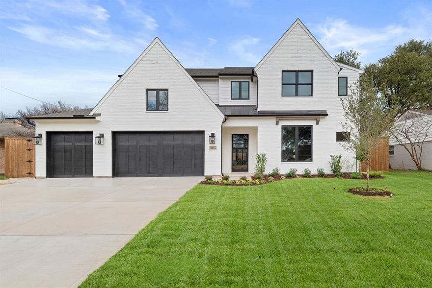 MLS# 21156843 - Built by Homebound - Ready Now! ~ Introducing the Cora, one of Homebound’s stunning new floor plans for 2026, wrapped in the Premium Transitional Organic design package with 3 car garage! Located in the coveted Sparkman Club Estates neighborhood, this new construction home blends innovative design with a spacious, functional layout and luxurious finishes throughout. Step into the foyer with soaring 20-ft ceilings, a curated home office retreat with french doors and decorative lighting.  A guest bedroom with separate bathroom on the left leads to a grand staircase. The heart of the home is the gourmet kitchen, featuring top-of-the-line JennAir appliances, double-stacked, rift sawn white oak oak cabinetry, waterfall quartz countertops, a striking decorative vent hood, and a butler’s pantry with additional sink and built-in wine fridge. The kitchen flows seamlessly into the dining area and great room, where a gas fireplace with decorative custom surround and lime-washed accent wall create a designer focal point. Boxed beam ceilings in the great room and primary suite add architectural interest, while oversized Anderson windows and doors bathe the space in natural light. The downstairs ensuite primary retreat offers vaulted ceilings, a spa-like bath, and large walk-in closet. Four secondary bedrooms, a pre-wired media room with built-in beverage fridge and open loft provide flexible living space on the 2nd level. Thoughtfully curated finishes throughout include Delta plumbing fixtures, Visual Comfort lighting, and premium tile selections throughout. The Transitional Farmhouse exterior elevation combines rustic brick with sleek lap siding for a balanced, inviting look. Enjoy indoor-outdoor living with a covered patio, plus a 1-2-6 builder warranty and 3-year complimentary home automation package.  Late-stage personalization available—buyers may still upgrade limited interior finishes!