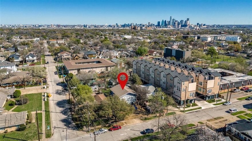 5-unit income property in the heart of Bishop Arts — one of Dallas's most walkable and land-constrained urban neighborhoods (Walk Score: 91). The mixed unit building comprises three studios, one 1-bedroom, and one 2-bedroom across 2,822 SF on a 0.148-acre lot. Four units currently occupied; one 2-bedroom vacant and ready for immediate lease-up. Property includes on-site parking, a spacious backyard, and an in-building laundry facility added in 2025.

Fully remodeled in 2018 — new plumbing, electrical, roof, and tankless water heaters — the building is in solid mechanical condition with no deferred capital needs. Current rents are significantly below market, with pro forma gross rents representing substantial upside through lease normalization and active management.

The property also presents a compelling redevelopment opportunity under PD-830 zoning, which supports townhome-style condo development. New construction on the same block is actively selling in the $550-600K range per unit, additional nearby lots have recently transacted for development, and an ADU is grandfathered on the property. At $695,000 — $139K per unit — this is a rare Bishop Arts entry point where an investor can collect income today, grow rents toward market, or redevelop for premium returns on one of the neighborhood's last available infill lots.