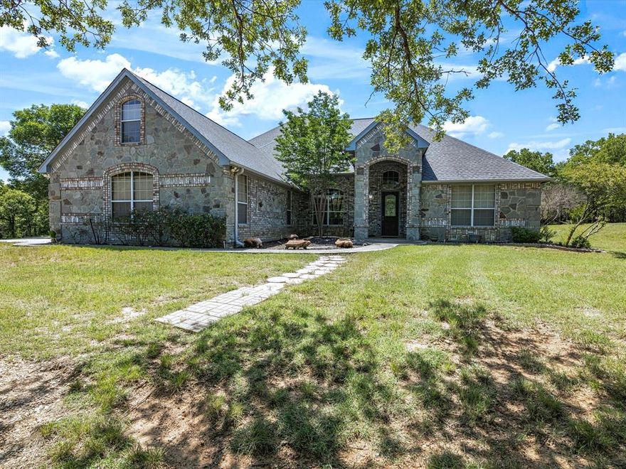 Elegant Country Estate on 82.86 Acres  in Sunset, Texas. Discover gorgeous country living with this extraordinary 82.86 acre estate located in the rolling landscapes of Sunset, Texas. This sprawling property offers the perfect blend of comfort, privacy, and wide-open Texas charm. The main residence spans 3,775 square feet, featuring 4 spacious bedrooms plus a versatile office bonus room with a private en-suite, totaling 4 full bathrooms and 1 half bath. Designed for both relaxed living, and entertaining, the home showcases a fully remodeled gourmet kitchen, thoughtfully updated with premium finishes and modern amenities.Outdoors, the property delivers true Texas charm, boasting 3 scenic tank ponds an a babbling creeks, ideal for livestock. The land is well-suited for equestrian pursuits, cattle, or private agriculture, offering endless opportunities to cultivate your ideal lifestyle. A fully equipped shop barn with attached guest quarters adds flexibility for extended stays, private retreats, or caretaker accommodations. With three water wells, two septic systems, and extensive acreage, this estate is designed for sustainability, and functionality. Whether you're seeking a family ranch, or a legacy property, this estate offers a rare opportunity to own a piece of Texas beauty with every comfort considered.