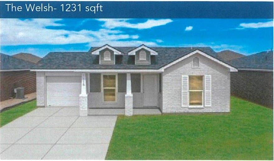 Beautiful affordable Cottage Home by Wyldewood Home. This is an excellent home for many different life stages on a cul de sac street. Three bedroom & two bath. Large backyard. Decorative light fixtures with matching door hardware. Custom wood cabinets & granite countertops in kitchen. Garage door opener with remotes. Mini-blinds. 1-2-10 Warranty. 

PHOTOS ARE A REPRESENTATION OF FINISHED PRODUCT. FINAL MATERIALS WILL VARY.  Buyer to verify all information.