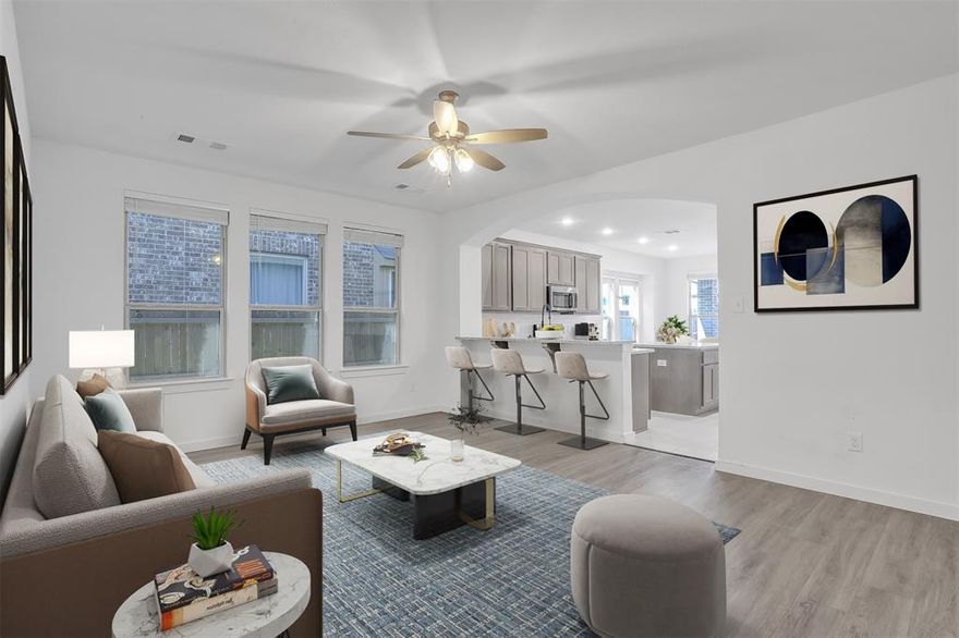 ASSUMABLE LOAN 3.25! HOME BUYER GRANT AVAILABLE  Step into this delightful 3-bedroom, 2-bath home featuring an open floor plan designed for modern living. The spacious kitchen is a chef’s dream with 42-inch cabinets, ample storage, and a massive island perfect for meal prep or entertaining. The primary bedroom offers an ensuite with dual sinks, a soaking tub and separate shower. The private backyard ideal for relaxing or entertaining. This home also boasts a 2-car garage, ensuring convenience or extra storage. Home also available for lease, 2,400 a month. 

Community amenities include parks, walking trails, catch and release fishing, pools and fitness center.

Don’t miss this incredible opportunity to own a home that combines comfort, style, and unbeatable value. Schedule your showing today!