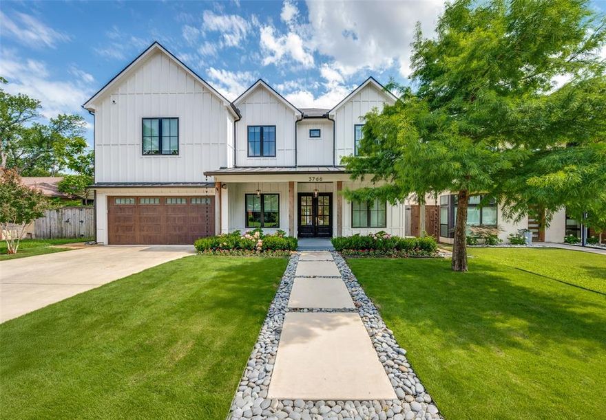 Meticulously crafted with intentional design and elevated finishes, this remarkable home offers a rare blend of sophistication and thoughtfully curated features. The flexible floor plan includes a downstairs secondary suite and a bonus room already framed and ready for a seamless fifth bedroom conversion—no additional building or electrical permitting required. High-end Thermador appliances anchor the chef’s kitchen, which also features quartzite countertops and rift sawn white oak cabinetry. The home is outfitted with 4” white oak hardwoods, single sanded with plenty of life remaining, and custom modern baseboards throughout. Quartz or marble surfaces continue in all baths, with the primary suite showcasing a fully marble-clad bathroom and a built-out walk-in closet. All secondary bedrooms are oversized, each with walk-in closets and en suite baths. The primary suite offer thermostatic controls and four shower heads to really feel like true spa-like experience. The home features impressive 10' ceilings, polished nickel plumbing, and a spacious game room pre-plumbed for a wet bar. Additional features include an oversized garage, lush zoysia grass, and one of the largest usable backyards in the neighborhood (~40’ x 60’), ideal for a pool. The attic adds approximately 1,000 sq ft of fully plywood-covered storage. A rare blend of thoughtful design, upgraded systems, and future-ready flexibility—this home checks every box.