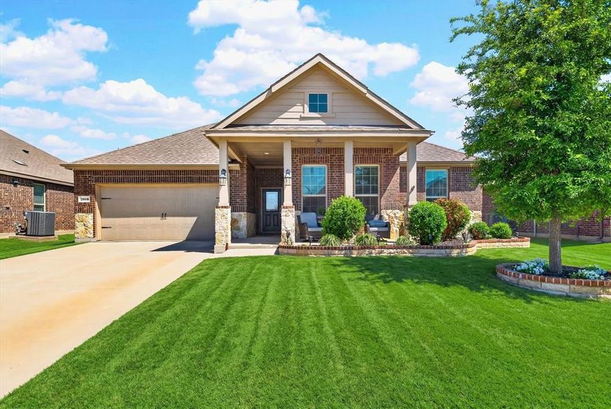 A rare 60 foot lot with a pool, over $50K in upgrades, move in ready, and the only home currently for sale with a private pool in the sought after Silverado community in Aubrey. From the moment you walk in, it feels clean, open, and easy to live in, with brand new wood flooring throughout the main areas and a floor plan that works perfectly. The kitchen has been refreshed with a large island, updated backsplash, and clean cabinetry, giving you a space that works for everyday life and hosting. Throughout the home, you’ll notice the difference with updated lighting, crown molding, and finishes that tie everything together without overdoing it. The primary suite has been fully upgraded with a larger walk in shower, standalone tub, double vanity, and updated finishes. The secondary bathroom has also been improved with quartz countertops and dual sinks, adding comfort where it matters. Step outside and this is where the home separates itself. The backyard is already built out with a pool, waterfall feature, and extended patio space. It’s set up for relaxing, hosting, or just enjoying your own space. The low maintenance turf and added drainage keep everything looking clean without the extra work. With the upgrades already done and the work already put in, this home is ready for you to step in and make it your own from day one. Be sure to ask about preferred lender incentives that can help with your closing costs.