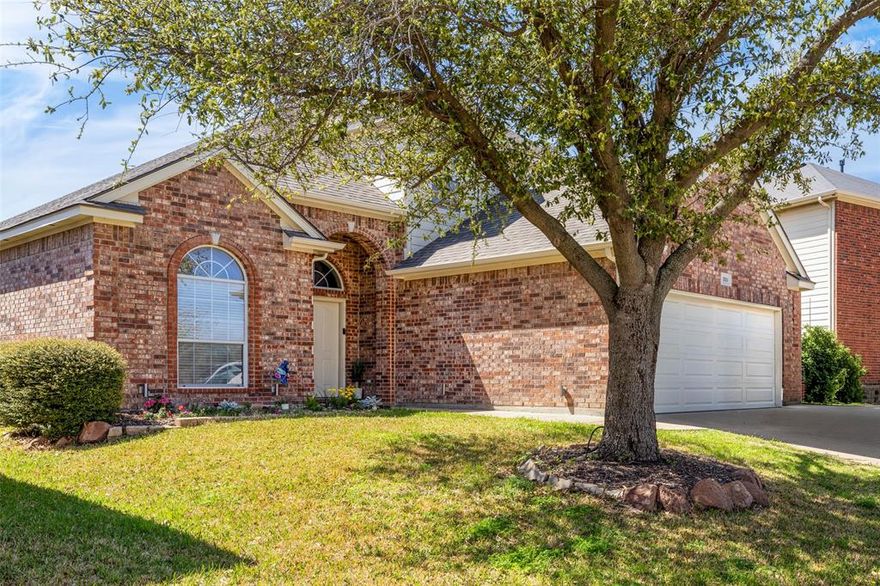 Fantastic 2-story home tucked away on a quiet cul-de-sac in a greenbelt lot!  Marine Creek Ranch is a Master Planned Community. This thoughtfully designed property offers a perfect mix of comfort, style, and functionality. Inside, you'll find 4 spacious bedrooms, 2.5 bathrooms, and a versatile second living area that’s ready to fit your needs—whether it’s a playroom, home office, media room, or a cozy space to unwind. The main living area flows beautifully into the dining room and kitchen, creating an open, inviting layout that makes everyday living feel easy and enjoyable. The kitchen has stainless steel appliances, and there is Virginia Pine flooring in the living room, kitchen, and breakfast area. The dishwasher and hot water heater were replaced less than a year ago. You’ll love the natural light that fills the space, highlighting the clean finishes, soft colors, and stylish updates throughout. The primary suite is a true retreat, and the bath has a garden tub and a separate shower. Step out back, and you’ll find a peaceful backyard that backs to a greenbelt, offering extra privacy and a calming view. There’s even a lovely fruit tree that adds a sweet, seasonal charm. Former model house also has zoned heat & air systems, solar screens, and a sprinkler system.  Low HOA dues provide residents with incredible community amenities—pool, scenic trails, boat docks, community garden, playground, fire pits, and picnic areas—making this home the perfect blend of comfort and lifestyle. Walking distance to the pool! And if you enjoy a sense of community, you’ll love the neighborhood events throughout the year that bring everyone together. With a full price offer, the seller can have the master bathroom and master bedroom painted a different color.