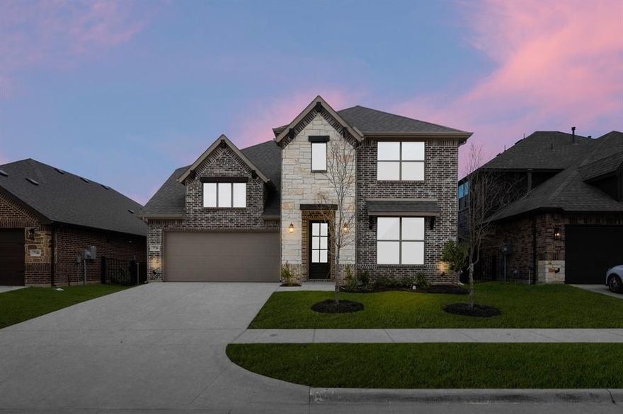 MLS# 21082118 - Built by Risewell Homes - Ready Now! ~ This versatile two-story plan offers 5 bedrooms, 3 full baths, and open-concept living. The first floor features a bright family room, modern kitchen with island and walk-in pantry, plus a private primary suite with luxury bath. A flexible guest suite at the front of the home adds convenience. Upstairs, three bedrooms with walk-in closets surround a large game room which is perfect for entertaining. With thoughtful storage, a 2-car garage, and multiple living options, this home is designed for both comfort and style.