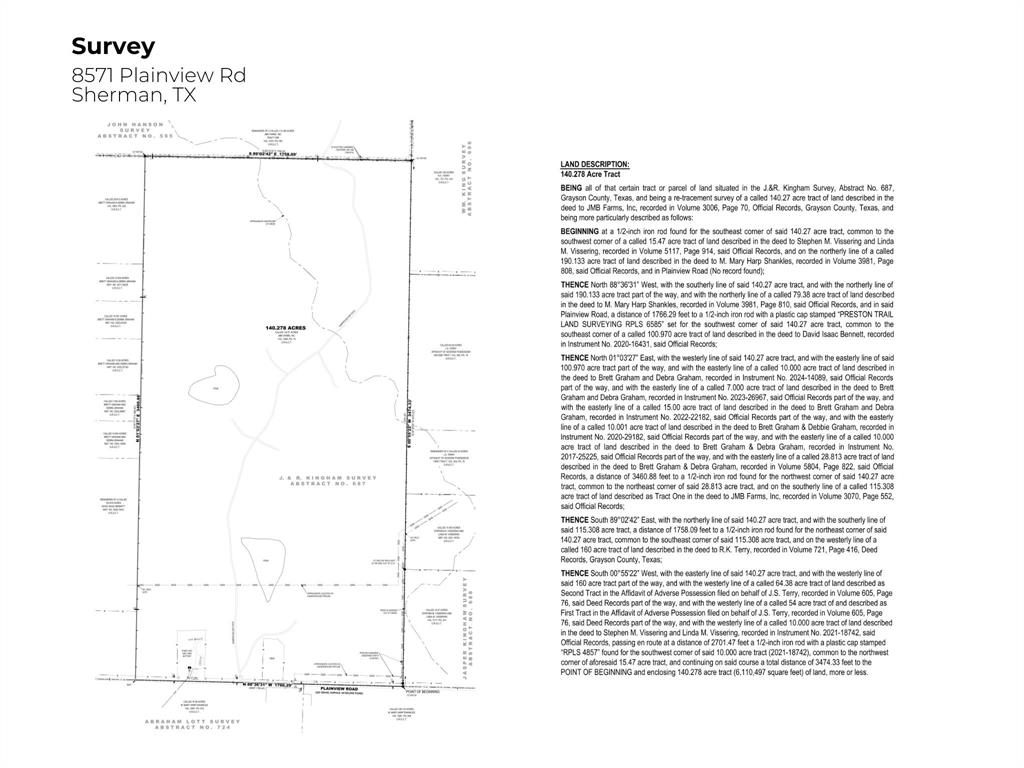 J &R Kingham Surv Abs #687 - Land