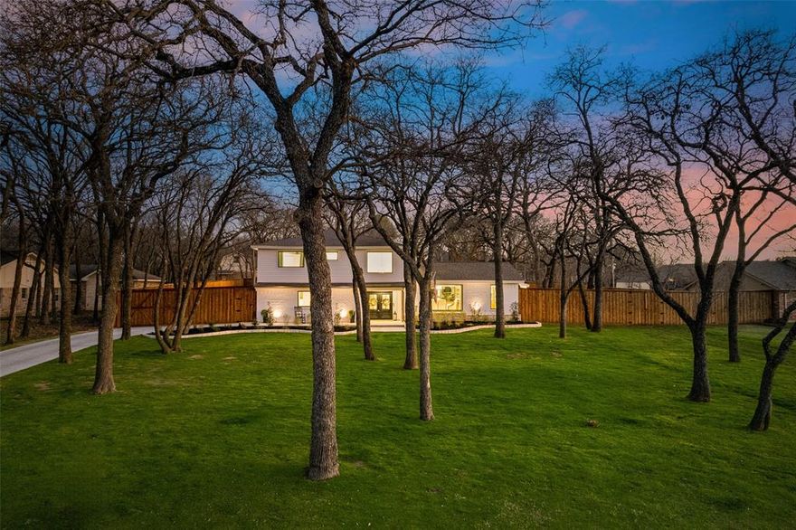 PLEASE SUBMIT OFFERS BY 3PM
Welcome to this stunning, fully renovated home that is nestled on over an acre of meticulously landscaped land. This home masterfully blends timeless charm with a modern farmhouse design, offering an inviting open floor plan bathed in natural light. The new expansive windows frame the breathtaking views of the surrounding mature trees to create a harmonious balance between nature and design. The kitchen offers custom white oak cabinets with a large beautiful island that makes for a wonderful place to gather with family and friends. Step outside to your own private oasis, where you'll find a brand-new resort-style salt water pool, perfect for lounging or entertaining. The accompanying pool house offers a convenient retreat with plenty of space for relaxation or to be used as an office with its own half bath. Whether you're hosting a summer gathering or enjoying a peaceful afternoon, the beautifully landscaped grounds create the ideal setting for outdoor living. All new detached insulated garage with ulitiy sink situated on top of all new concrete poured around property and new 8ft cedar fence with electric motor gives great privacy for the backyard.
Situated in a highly desirable area, this property offers a perfect balance of privacy and accessibility, combining the best of serene country living with easy access to nearby amenities. Zoned for Keller ISD. Experience the perfect blend of modern luxury and farmhouse warmth – a place you’ll be proud to call home.