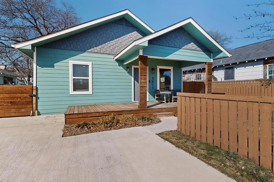 Beautifully renovated modern craftsman home with modern updates and period charm! Amazing location close to White Rock Lake, Lakewood, and all the East Dallas amenities! Professionally renovated home with gorgeous hardwood floors throughout, all new LED lighting and fixtures, open-concept light filled living space, amazing kitchen with custom all-wood slow close cabinetry, 3cm quartz countertops, stainless steel appliance package with gas range and modern tile backsplash! Spacious primary bedroom with en-suite bath complete with double vanity, walk-in closet, large walk-in shower and all new fixtures! 2nd bedroom (2nd Primary) boasts private en-suite bath and custom closet system- . All new LOW-E windows throughout. New modern front door welcomes you home! New HVAC, gas water heater and 30 year shingle roof. Nice big front porch welcomes you in and private backyard with deck is great for entertaining! Private parking behind gate! You've got to see this East Dallas charmer!