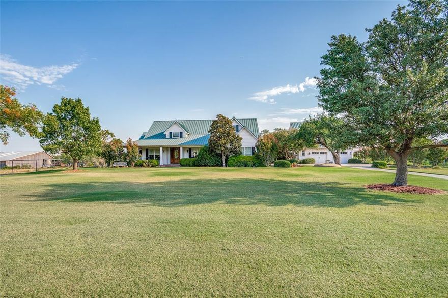 Unique opportunity in one of that fastest growing city’s of Frisco. Offering  20 acres of  land that includes a 3302 sqft  sq ft home built in 2008. Approximately 15 acres are in the flood plain but the other 5 acres has potential for multifamily use, wedding venue, daycare, or just a beautiful farm in the city.  The property is zoned farm and ranch with an agriculture exemption.  The home is very fresh and charming with 3 bedrooms, 2 baths, game room, 4 car garage, and a guest apartment over the garage.  The kitchen is open with a large island for entertaining and stainless steal appliances. The property has a creek, small pond, and a barn.  The property is close to the tollroad Toll Road and less than one mile from Universal theater.