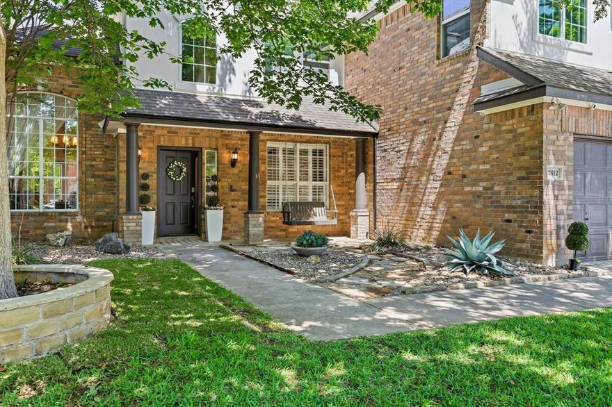 Welcome to this beautifully updated 5-bedroom home in the highly sought-after Wellington community in Flower Mound, just steps from the amenity center and all three top-rated LISD schools.  Inside, hand-scraped hardwood floors guide you through a dedicated home office and elegant, formal dining space into a light-filled, open-concept living area. The updated kitchen flows seamlessly into the inviting living room, creating the perfect setting for both everyday living and effortless entertaining. The first-floor primary suite offers a tranquil, private retreat with custom built-ins, a spa-like ensuite bath, and a calming ambiance and serene views designed for true relaxation.
Upstairs features a spacious game room and four additional bedrooms, with one featuring custom built-ins—suited as a media room or versatile flex space to fit your lifestyle.  Step outside to your private backyard sanctuary, with a covered outdoor living area, extended patio, and serene greenbelt views. With room to create your dream pool and outdoor oasis, the possibilities are endless. Enjoy Wellington’s resort-style amenities—pools, tennis and pickleball courts, fitness facilities, and playgrounds—all just minutes from shopping, dining, major highways, and DFW Airport. This is a rare opportunity you won’t want to miss!