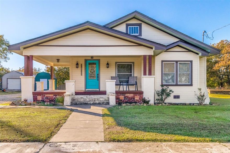 Discover this delightful craftsman-style home in the charming town of Howe. This charming home boasts two bedrooms and a versatile bonus room that can serve as a third bedroom, office, or craft room. Embrace the welcoming ambiance of the large covered front porch and unwind on the wood deck in the backyard.
The property features a separate utility room along with a storage shed and a storm cellar.  It is ideally situated within walking distance of Howe elementary and has convenient access to Hwy. 75.  If you're in search of an affordable, move-in ready home in a warm and friendly small town, look no further—this home is the perfect fit for you!
Multiple offers received, sellers will continue to show home through the weekend and Monday.  Please submit best & final offer by 5pm Monday Nov 27th.
