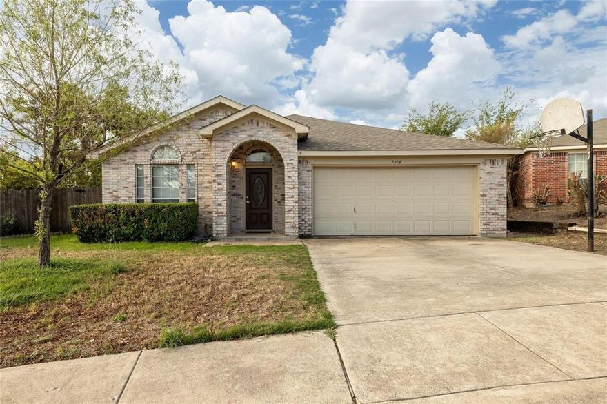 Welcome to Benbrook! Nice open concept and split bedrooms. Recently updated granite counter in the kitchen. One of the bigger lots in the neighborhood with additional side yard and plenty of space for the kiddos to run around! Two living spaces and two dining areas for the overflow for the holiday seasons. A.C. system was recently replaced within the last 2 years.