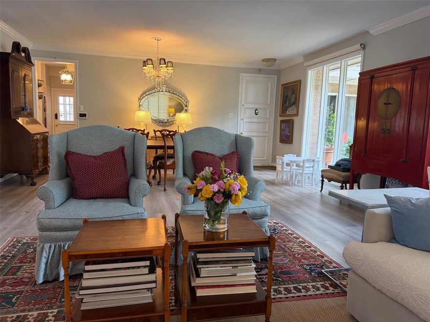 Tucked within a classic, established community, this home offers a distinctive “vintage vibe” that’s increasingly hard to find—authentic, warm, and full of personality. Step into something truly rare in the heart of Dallas—where vintage charm meets elevated, light-filled living. This expansive corner residence offers over 2,000 square feet with a flexible layout, including an optional third bedroom or ideal home office.
What immediately sets this home apart? Soaring ceilings and dramatic floor-to-ceiling windows—an architectural feature seldom found in the community—flooding the space with natural light throughout the day. With no shared walls on three sides, privacy and tranquility are unmatched.
Meticulously maintained and thoughtfully updated, the home blends timeless character with modern comfort. Marble-clad bathrooms create a spa-like retreat, complete with dual vanities, a soaking tub, and separate shower. The open living spaces feel both grand and inviting, while motorized shades add a touch of everyday luxury.
Additional highlights include a full-size washer and dryer area, generous storage, and a unique corner position that enhances both light and livability.
6306 Bandera Avenue, Unit B is more than a home—it’s a statement in style and space.