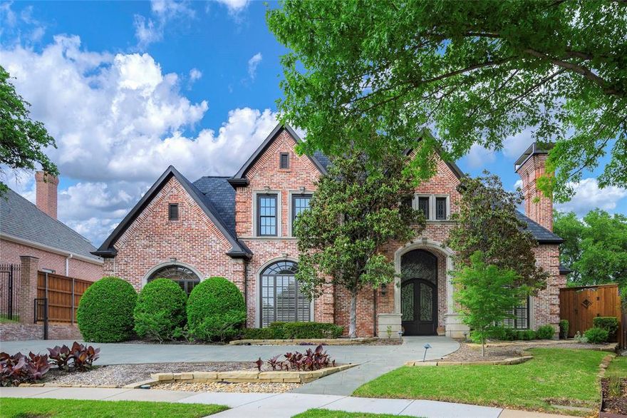 Wonderful opportunity to live in the prestigious guard gated community of the Cliffs of Gleneagles!  The formal living area is a beautiful space having a FP, shutters, and a wall of windows overlooking the pool.  Beautiful hardwood flooring throughout the entire home.  The chef’s kitchen has upscale Viking and Wolf appliances, white cabinetry, island, and breakfast bar.  Kitchen opens to the family room with FP and a wall of windows to bring in natural light.  Adjacent walk in wet bar. The luxurious downstairs primary BR has a door leading to the pool, and wonderful bath with a huge rain shower, jetted tub, and large WIC. Also on the lower floor there is a guest BR with ensuite bath and a beautiful library with BI shelving.  Upstairs there are 3 addl. BR's with full baths as well as a large game room having a wet bar.  The outdoor paradise features a large patio area, sparkling pool, and outdoor kitchen.  Enjoy panoramic views of the #9 fairway of the Gleneagles King's Course!