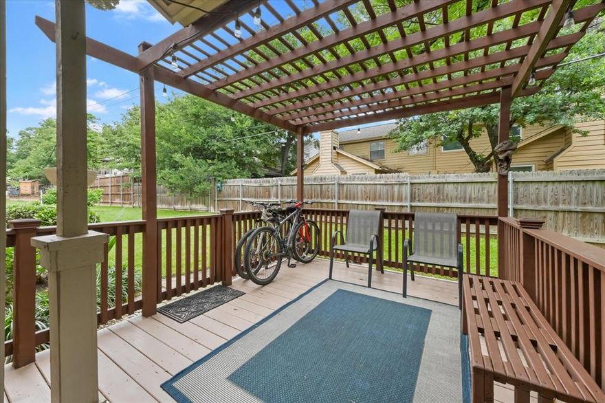 Welcome Home! This condo truly has it all, featuring a spacious living area, two generously sized bedrooms and two full bathrooms, all enhanced by vaulted ceilings that create an open, airy feel. Step outside to your private side of the backyard and relax under the pergola, perfect for enjoying the outdoors. The community also offers access to a pool and location is ideal, with a variety of convenient shops and amenities just minutes away. All information is deemed reliable but not guaranteed.