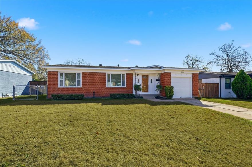 Step into this charming red-brick custom and instantly feel at home with its freshly painted interior and beautifully refinished hardwood floors. The spacious living room is sized for real living—perfect for a large sectional, an oversized TV, hosting game days or cozy movie nights.
The light-filled eat-in kitchen makes everyday gathering effortless, featuring a gas range and updated Formica countertops. Just beyond, a versatile bonus room adds valuable function with a half bath and a true full-size laundry area.
Three comfortable bedrooms share a remodeled hall bath enhanced by gleaming tilework and beveled-glass accents. A recently updated HVAC system offers peace of mind and energy-efficient comfort year-round.
Located in the desirable Country Club Park Addition of East Dallas, this home puts you minutes from downtown, White Rock Lake, local eateries, parks, and the lively neighborhood vibe that makes this area so loved. Welcome home to easy living with an East Dallas lifestyle at your doorstep.
Due to the cream-puff condition of this home, no pets are allowed unless they are documented service animals.