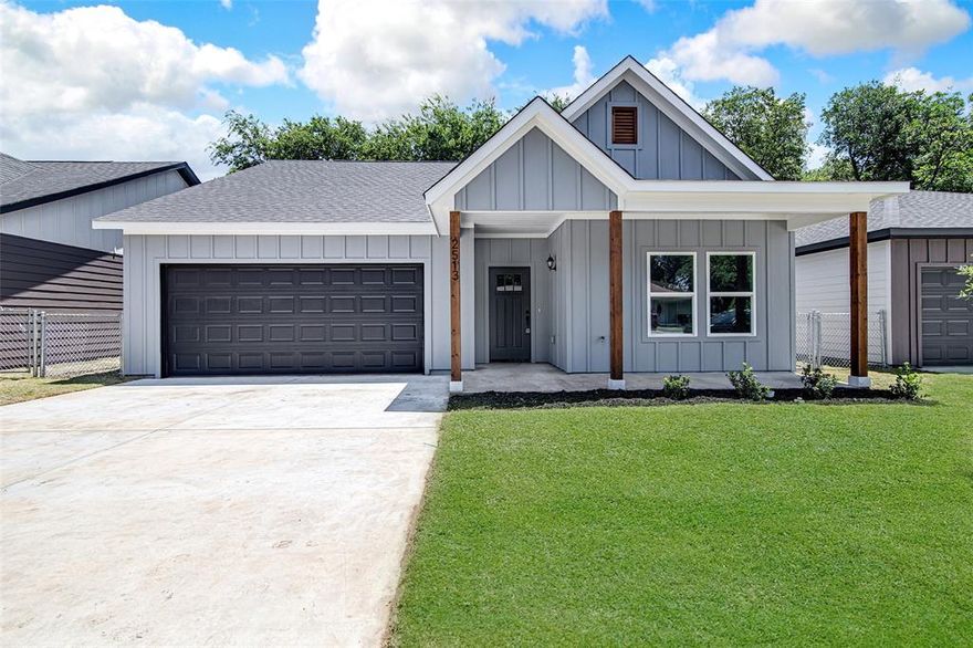 Builder is offering $5,000 in buyer concessions with use of Preferred Lender! Welcome to 2513 Birdell Ct—an inviting new construction home featuring the highly sought-after Boise floor plan. This thoughtfully designed residence offers 3 generously sized bedrooms, 2 bathrooms, and an open-concept layout perfect for today’s lifestyle. You'll love the upscale touches throughout, including luxury vinyl plank flooring, granite countertops, soft-close cabinetry, and a spacious kitchen island that seamlessly connects to the living and dining areas. The split-bedroom layout provides added privacy, with a well-appointed primary suite that includes a walk-in closet and private bath. Step outside to a fully fenced backyard—ideal for relaxing, entertaining, or giving pets room to roam. Nestled on a peaceful cul-de-sac just minutes from downtown Fort Worth, this home combines modern convenience with a quiet neighborhood feel. Schedule your tour today and see why this home is the perfect blend of comfort, quality, and style!