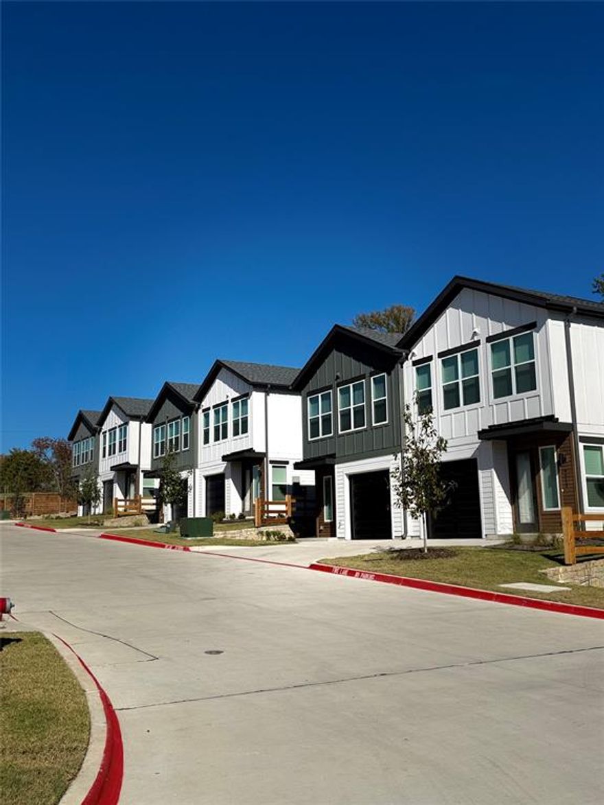 End-location homes with larger fenced yards. Two-car garage plus driveway fits two additional vehicles. Living, kitchen, and ½ bath down; bedrooms and laundry up with primary bedroom offering built in shelving. Hardwood on first level and carpet in bedrooms only. Includes washer and dryer.

Welcome to Everbloom in Melissa, TX,  a modern rental home community offering thoughtfully designed cottages, duplexes, and townhomes. Each home features a private fenced yard with grass, full-size washer & dryer, two-toned cabinetry, matte black hardware, built-in pantry, walk in closets, and hardwood flooring on main living areas- carpet only in select bedroom and stair areas based on plan. Select floorplans offer full size private garages, and detached garages and carports are available onsite as well. Two interior finish palettes available. All homes are equipped with front and back porch water spigots along with front and back outdoor outlets. 
Community amenities include: co-working lounge, 24-7 clubhouse access, 24-7 fitness center and yoga room, EV charging stations, grill and smoker pavilion, walking trails, and two dog parks. Located near US-75 with convenient access to McKinney, Anna, and local dining, retail, and schools. Pet friendly.