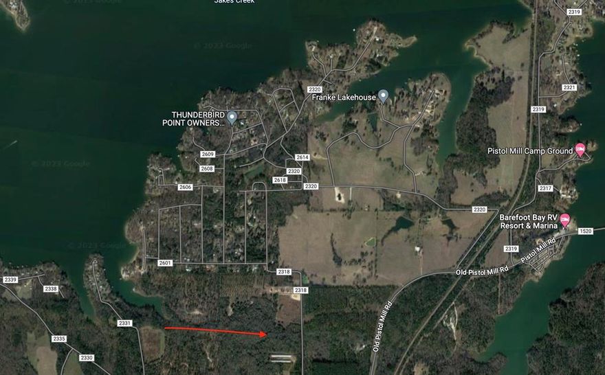 16.75 wooded acres near Lake Bob Sandlin with no restrictions. There are unlimited possibilities for this property just outside of town. Covenient to Pittsburg and Mt Pleasant. The brush and trees are very thick so wear your boots and dress accordingly. Approximate boundaries are the small red flag on the left and the old fence post on the right. Property  currently has an ag exemption.