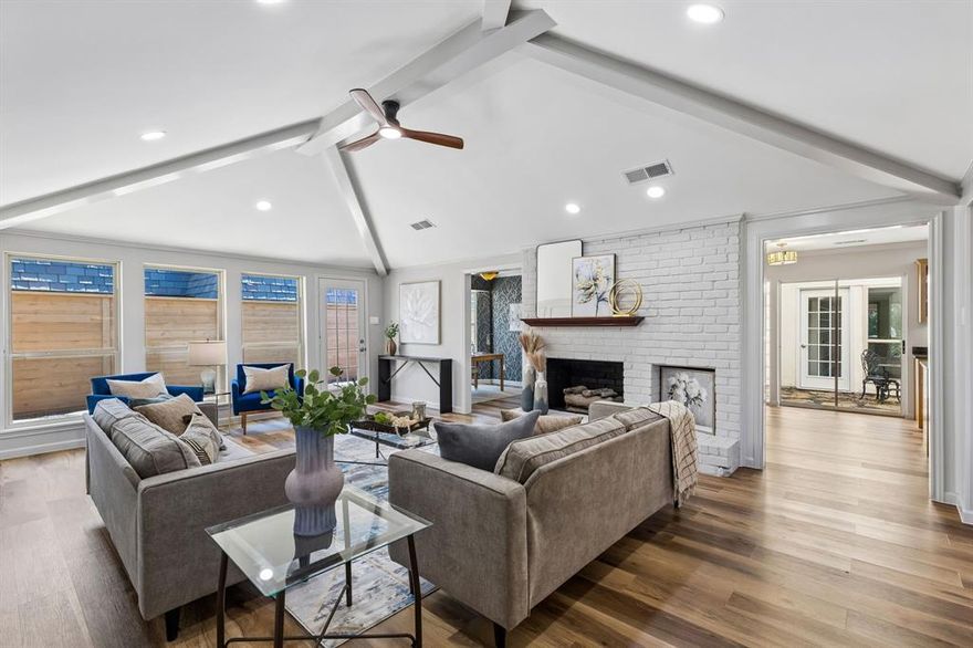 Welcome to this beautifully updated home blending modern finishes with everyday functionality. Extensively renovated, this move-in-ready home features a new roof, gutters, energy-efficient windows, increased insulation, fresh interior paint, and durable luxury vinyl plank flooring throughout.
Inside, you’ll find a bright and inviting layout designed for comfortable living and effortless entertaining, with updated finishes that create a clean, contemporary feel. The automated irrigation system makes lawn care easy, while the reimagined side yard—complete with new stone, gravel, and fencing—offers a low-maintenance outdoor space perfect for relaxing or hosting.  Ideally located in the highly sought-after Richardson Independent School District, this home offers access to top-rated schools along with convenient proximity to shopping, dining, and major commuter routes. A rare opportunity to own a thoughtfully upgraded home in an established neighborhood.