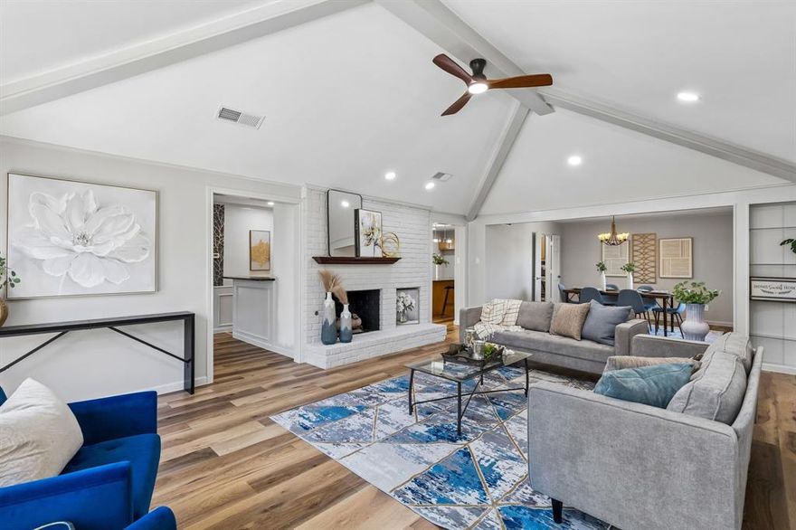 Welcome to this beautifully updated home blending modern finishes with everyday functionality. Extensively renovated, this move-in-ready home features a new roof, gutters, energy-efficient windows, increased insulation, fresh interior paint, and durable luxury vinyl plank flooring throughout.
Inside, you’ll find a bright and inviting layout designed for comfortable living and effortless entertaining, with updated finishes that create a clean, contemporary feel. The automated irrigation system makes lawn care easy, while the reimagined side yard—complete with new stone, gravel, and fencing—offers a low-maintenance outdoor space perfect for relaxing or hosting.  Ideally located in the highly sought-after Richardson Independent School District, this home offers access to top-rated schools along with convenient proximity to shopping, dining, and major commuter routes. A rare opportunity to own a thoughtfully upgraded home in an established neighborhood.