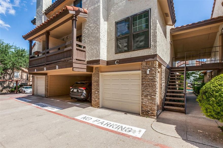 INVESTMENT OPPORTUNITY AWAITS! 12 month lease just signed with tenant. Discover this beautifully maintained 1-bedroom, 1.5-bath condo with a versatile loft—perfect for a home office, creative space, or guest area. Located in the gated community of Preston Oaks Crossing, this bright and open unit features stainless steel appliances, an in-unit washer and dryer, and light furnishings included for a move-in-ready experience. Enjoy the rare convenience of a private garage, ideal for secure parking and additional storage. With new carpet on the stairs and modern touches throughout, this home offers comfort, flexibility, and unbeatable location in North Dallas.