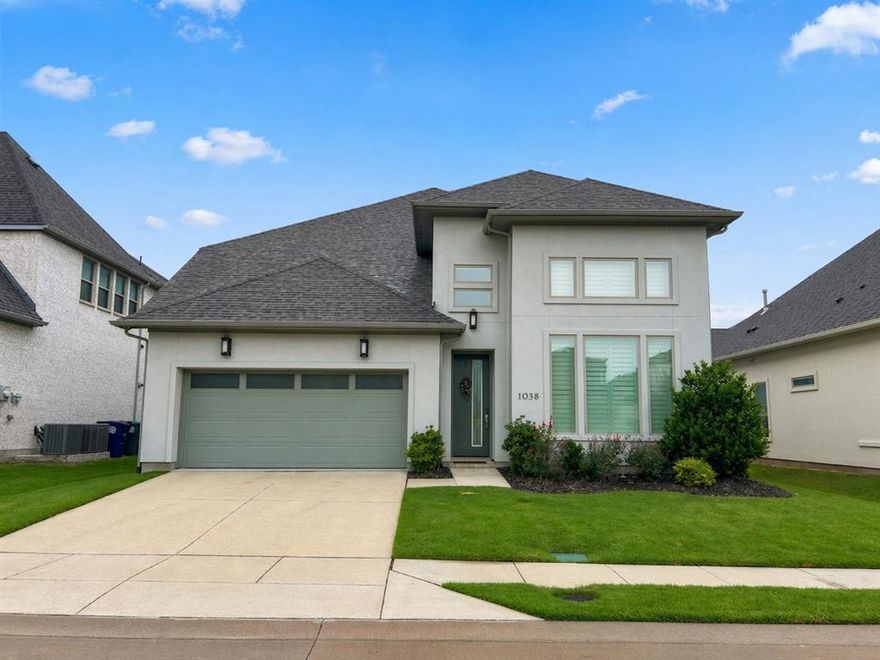 Stunning BETTER THAN NEW Darling Home in a prime Allen ISD location, meticulously maintained and showing like a model home. This elegant residence offers an unbeatable lifestyle with instant access to Hwy 75 and is perfectly situated only 5 minutes from Watters Creek dining and Allen Premium Outlets, and 10 minutes from Costco and Sam’s Club. Nature lovers will enjoy the scenic neighborhood trails and community parks just steps away. The open-concept interior features a gourmet kitchen with quartz countertops, a large island, farmhouse sink, and double ovens, flowing seamlessly into the spacious living area. The functional floor plan includes a private study and two bedrooms on the main floor, including a luxury owner’s suite and a guest suite with its own bath. Upstairs provides two additional bedrooms, a large game room, and a dedicated media room for entertainment. Relax on the oversized covered patio in this highly desirable community. Truly a rare find that combines top-tier schools, ultimate shopping convenience, and pristine, like-new condition! Virtually staged for illustrative purposes.