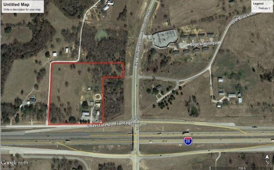 10.98 acres, Road frontage on I-20 and Ric Williamson HWY the NW quad, Owner carry available, 3 Phase power on site, City water, and city sewer will be completed by the fall of 2017. Property is located on the west side of the growing town of Weatherford. The 2.3 acre hard corner is also for sale.