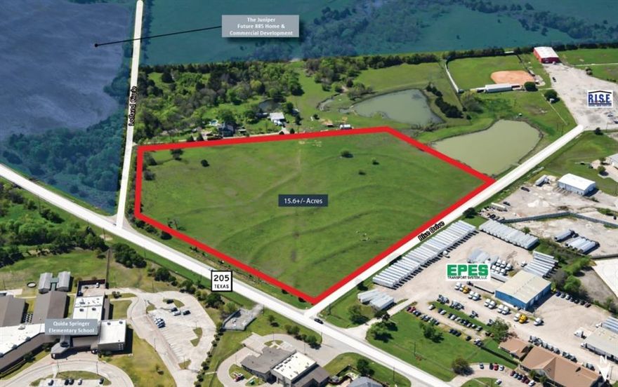 Vanguard Real Estate Advisors has been exclusively retained by Ownership to present the opportunity to acquire 15.6 acres with prime frontage along State Highway 205 in Rockwall, Texas. This Property is currently both Commercial and Agricultural zoned.

Its prime location along State Highway 205 offers excellent visibility and easy access, making it a highly desirable development Site. Demographics are extremely strong with an average traffic count of 23,417 VPD on SH-205, Rockwall’s population growing by 20%, and a 1-mile median household income of $104,729.