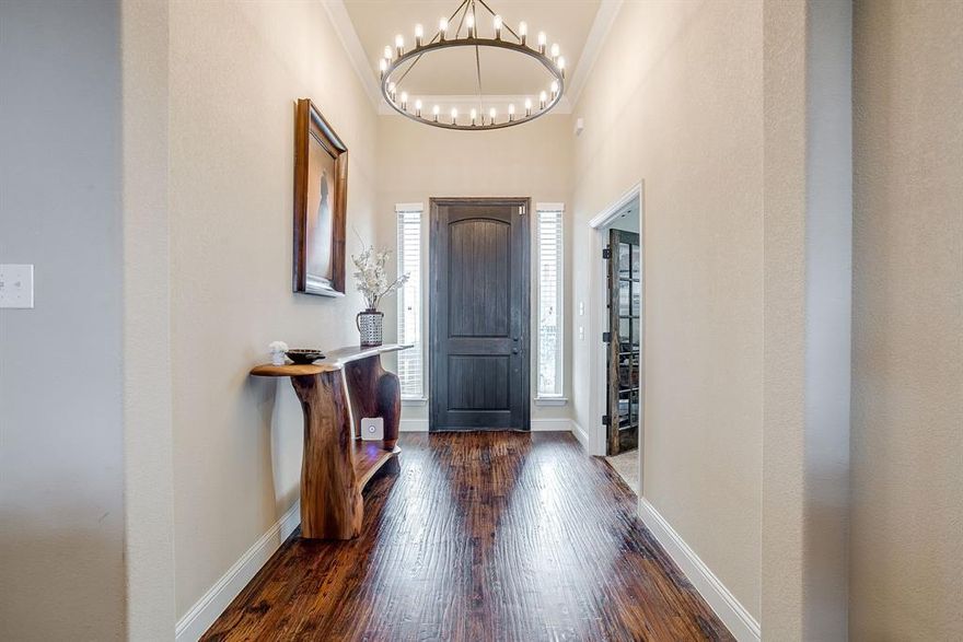 Located on a premium corner lot in Godley, Texas, just south of Fort Worth and only about 20 minutes from Downtown Fort Worth with quick access to Chisholm Trail Parkway, this custom home by Open Prairie Custom Homes blends luxury living, quality craftsmanship, and a prime DFW location. Designed for buyers searching for homes in Godley TX, South Fort Worth real estate, and custom homes near Fort Worth, this 4-bedroom, 3-bathroom home with a 3-car garage offers wood flooring, travertine, brand-new kitchen appliances including dishwasher, range, and microwave, new exterior lighting, a whole-home water filtration and softener system, and beautiful landscaping. The resort-style backyard features a heated and chilled pool, covered patio, automated shades, infrared heaters, Alexa-integrated speaker lights, and a Big Ass Fans ceiling fan—perfect for entertaining and enjoying Texas sunsets. Convenient to Clearfork, TCU, and Fort Worth shopping, dining, and entertainment, this move-in-ready luxury home offers elevated indoor-outdoor living in one of the area’s growing communities.