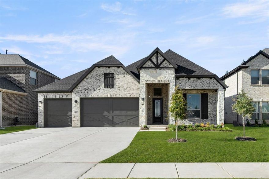MLS# 21073455 - Built by Harwood Homes - Ready Now! ~ Discover the Woodford F-BG floor plan, a spacious 4-bedroom, 3-bathroom home with 2,200 sq. ft. of expertly designed living space in Mansfield, TX. This home features an open family area ideal for both daily living and entertaining, a large gourmet kitchen with ample prep and storage space, and a covered patio perfect for outdoor enjoyment. Additional highlights include extensive trim work, custom architectural details, tile floors in all wet areas, a security system, and a 3-car garage. Schedule your tour today! Woodford F-BG - D , Birdsong - Harwood , Mansfield, TX