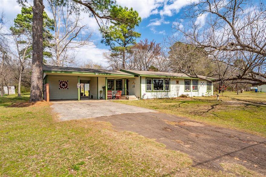 Sitting on 1.65 acres, inside the city limits, this incredibly well kept 3 bedroom, 2 bathroom home boasts many amenities! Starting off with an attached two car carport with storage built in, convenient parking to get your vehicles out of the weather. Next is the 334 sq ft detached pool house - man cave. This bonus space is perfect for guests, storage, game room, man cave, or anything else you can imagine! The pool is an above ground and has a perfect deck for sitting and enjoying the outdoors while being steps away from the water or the AC of the pool house. Finally, we have the workshop. This 1200 sq ft metal shop(not aluminum purling) was built in 2013 and comes with its own meter box! On top of these wonderful amenities, the acreage itself allows for double road frontage and a backyard with an almost secluded feeling once emersed in the pocket of trees. Whatever your hobbies may be, this property has the space and the structures to hold it. Located just 1.5 hours East of Dallas and only minutes from Emory or Mineola, this home can allow you the ability to enjoy small time living while being a reasonable driving distance to anywhere in Northeast Texas for work.