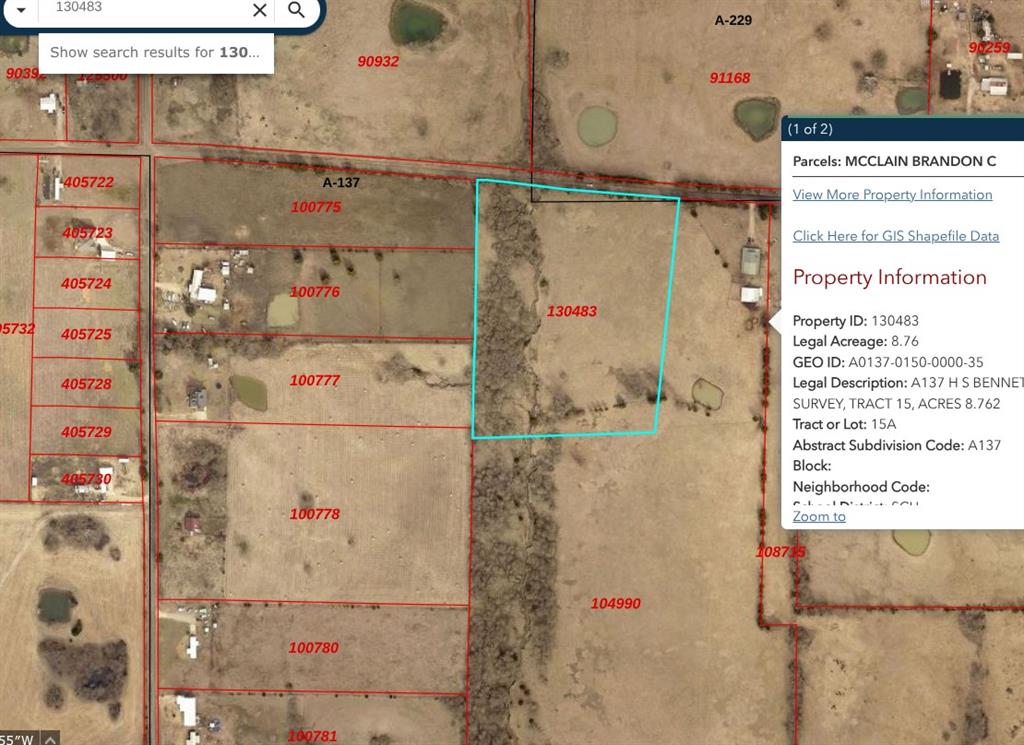 A 137 H S Bennett Survey - Land