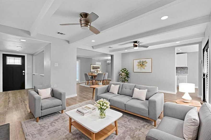 This beautifully updated home blends modern comfort with timeless charm. Step inside to find recent finishes thoughtfully selected for both style and function, creating a warm & welcoming space throughout. The open layout flows naturally into a spacious kitchen & dual living areas anchored by a brick fireplace & charming built-ins, perfect for hosting gatherings or quiet evenings at home. Out back, enjoy a huge yard with endless possibilities for entertaining, gardening or simply relaxing in your own private space. Located in a highly convenient area, this home offers quick access to Downtown Dallas & major highways including I-20 & I-30, putting the entire Metroplex within easy reach. With a rare combination of tasteful updates & generous outdoor space in an unbeatable location, this one checks all the boxes!