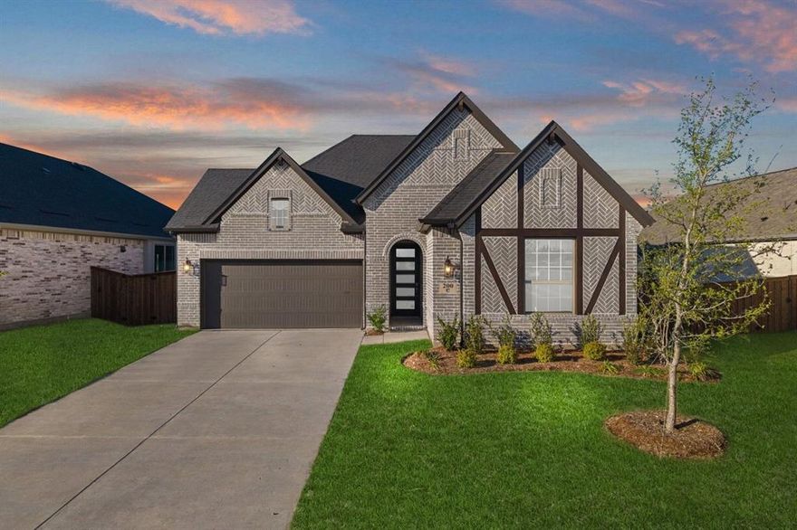 MLS# 21114541 - Built by Coventry Homes - Const. Completed Jan 02 2026 ~ This beautiful one-story home offers 3-bedrooms, 2-bathrooms, and a spacious 2-car garage, all within 2,110 square feet of well-designed living space. Located in the highly sought-after master-planned community of Trinity Falls, this home features a cozy fireplace in the living area and a covered patio equipped with a gas spout—perfect for outdoor grilling and entertaining. The modern kitchen is outfitted with Whirlpool stainless steel, energy-efficient appliances, blending style and sustainability. Enjoy the perfect combination of comfort, convenience, and community living in this thoughtfully designed home. Schedule your tour today and discover why this home is the perfect fit for your lifestyle!