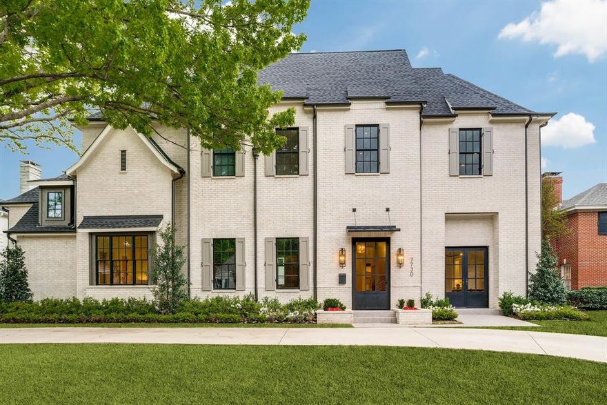 Impeccable craftsmanship meets exquisite transitional design on this gorgeous 2023 built residence located in coveted HPISD. Towering ceilings are graced w custom floor to ceiling Pella windows, allowing natural light to effortlessly illuminate the space. Stunning white oak wood floors and cabinetry accented with rugged hand hewn wood beams and shelving sourced from a farm in Belgium. Kitchen boasts oversized island w white quartz counters and backsplash, Thermador appliances, and Sub Zero 189 bottle wine refrigerator. Belgium clay tile flooring in bathrooms w Moroccan unlacquered brass plumbing fixtures and Zellige glazed terracotta tiles. Two perfectly appointed office spaces. Exquisite Venetian plaster vent hood and fireplaces. Designer light fixtures and Lutron LED lighting. 4 energy efficient HVAC units, spray foam insulation in ceiling and walls and 2 laundry rooms. Generous outdoor living space, perfect for entertaining. All bedrooms boast stunning, private ensuite bathrooms.