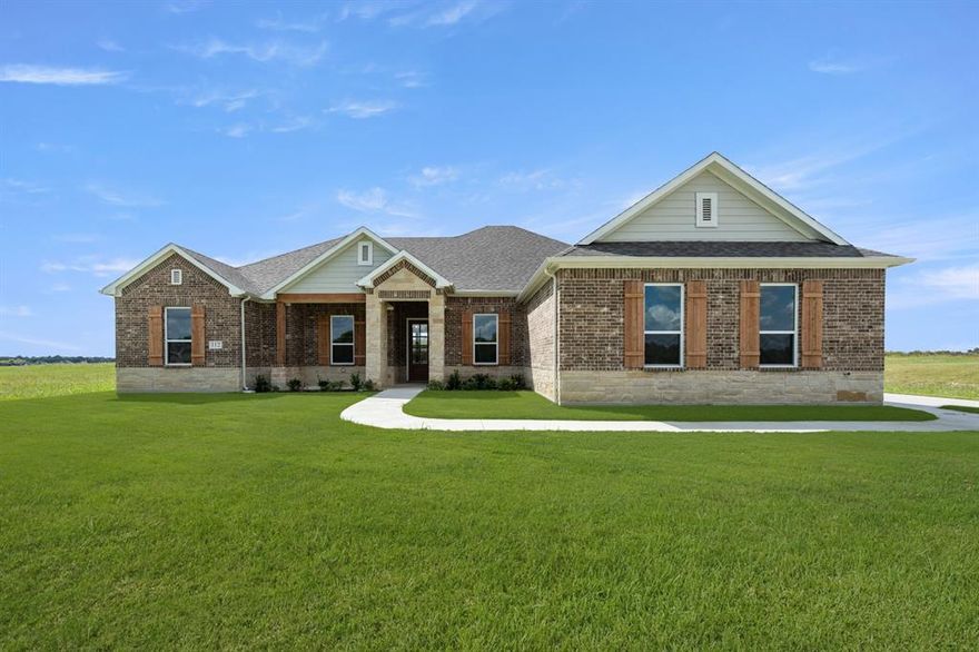 MLS# 20799349 - Built by Dunhill Homes - Ready Now! ~ The Vista Plan offers 2,404 sqft of thoughtfully designed space, featuring 4 bedrooms, 2.5 baths, 2 living areas, and a dedicated study for work or creative pursuits. The expansive great room, with its cozy fireplace, flows seamlessly into a gourmet kitchen with waterfall countertops, built-in Samsung appliances, and a walk-in pantry—the true heart of the home. A luxurious primary suite with a massive walk-in closet connected to the laundry room, oversized shower, and separate tub, along with a versatile second living area, make this home perfect for relaxation, entertainment, and modern living.