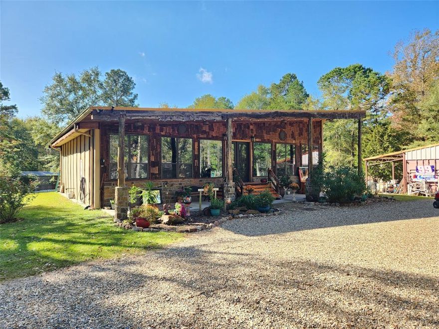 Step inside the most UNIQUE property in Hawkins, just steps from the lake. Custom built from the inside out, you won't believe the exquisite details that have been crafted into this home. Inlaid walnut floors in the master bedroom, custom hardwood floors throughout the entire house, custom-cut rustic hickory cabinets, custom front and back doors, upgraded appliances and tankless water heater. Fabulous walk-in shower in master bath create the ultimate spa feel. Open floor plan offers the perfect setting for family gatherings, and the large living room boasts a wood burning stove, perfect for those cold nights. Sitting on almost an acre, the entire property is well manicured with front and back sprinkler systems and a 20X30shop that includes 10 ft overhangs on both sides, perfect for a hobby shop or man cave. The property is fully fenced and gated, so bring your pets. No detail was overlooked when this home was built.