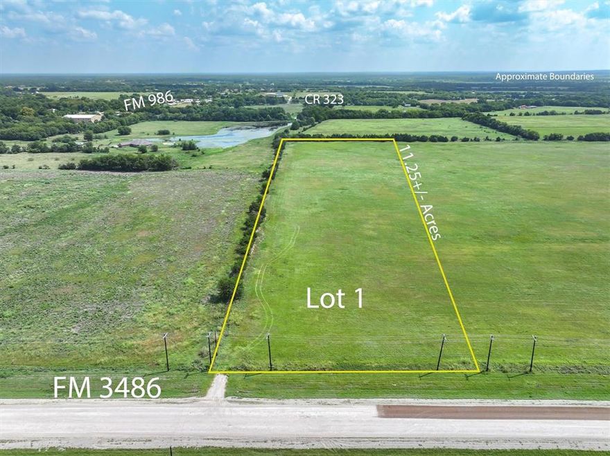 Looking for an opportunity to build in the Poetry area? This is lot 1 of 4 large lots are being offered at 11.28 (+ or -)  acre lot to build out your forever estate.  There are 4 to choose from and located in the Poetry area which has developed into a sought after community half way between I 30 and I 20 convienent for commuters or trips to the airport.  These lots were thought out and divided with care to include a house and 1 acre plus 10 for an agricultural use if desired.   The property is currently under hay production.  The sellers have already surveyed out 4 large lots to choose from and water, electric are available at the road for each lot. We have included a virtual example of what your vision might look like on lots 1-4.  Now is the time to make it yours, call for more information.  Septic required for each lot bring your builder take a look!  Photos with homes and buildings have been virtually displayed and do not actually exist only to make it easier to visualize the properties possibilities.