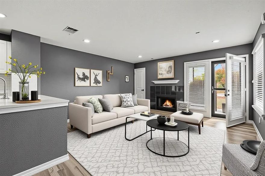 2.875% assumable mortgage rate is available! Completely renovated first floor condo featuring 1 bedroom and 1 bathroom in a prime location. Conveniently situated near AT&T Stadium, Globe Life Field, Hurricane Harbor, and just 10 minutes from DFW Airport.

Updates include an open, inviting living space, white kitchen cabinetry, quartz countertops, stainless steel appliances, and 24 hour waterproof luxury vinyl plank flooring.  The modern bathroom offers a walk-in shower with custom tile, built in bench, wide vanity, and a space-saving pocket door. Additional features include a front-loading, stackable stainless steel washer and dryer, scraped and freshly painted ceilings, and recessed lighting.

Ideal for low-maintenance living or as a smart investment opportunity—perfectly timed ahead of the 2026 World Cup.
Discounted rate options and no lender fee future refinancing may be available for qualified buyers of this home