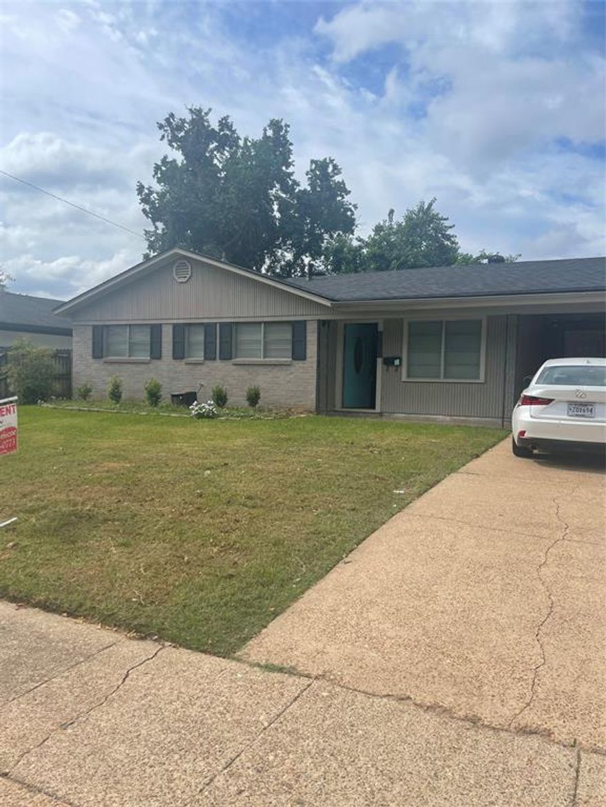 This is a very nice 3 bedroom 2 bath home that is move in ready. The primary bedroom is huge!! The kitchen has granite counters, and stainless electric stove, dishwasher and refrigerator. Has a large dining area off the kitchen and an oversized utility room.  There is no carpet in this house.  It has a large covered patio and there is a big storage room attached to the back of the house.