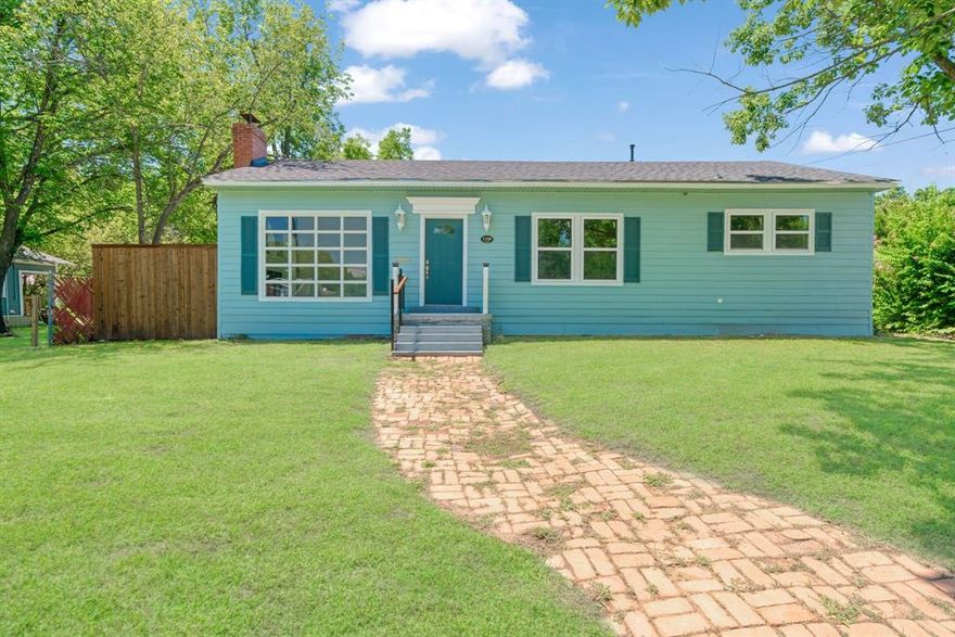 Beautifully renovated 3-bedroom, 2-bath gem ideal for first-time home buyers seeking modern comfort with solid investment potential. Nestled in a vibrant neighborhood, this move-in-ready home boasts stunning curb appeal with fresh exterior paint and recently installed roof. Freshly renovated with a bright open living area, wood burning fireplace, sleek kitchen featuring stainless GE appliances, granite countertops, and stylish new flooring throughout.  Step outside to your private oasis featuring mature crepe myrtles in full bloom, gazebo, and 20X20 storage shed.  Don't delay, call for a showing today!