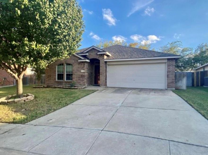 Excellent location! This house is situated in the Quail Grove Addition of North West Fort Worth. It boasts a generously sized living room with a fireplace and a large open kitchen that is connected to a formal dining area, which in turn opens into the living room. The kitchen comes equipped with plenty of cabinets and a refrigerator. Adjacent to the kitchen, you will find a laundry room and pantry. The primary bedroom is spacious and features a garden tub, double vanity, and a separate shower. The floor plan is split, providing privacy. In addition to the primary bedroom, there are two more spacious guest rooms, as well as an extra room that can serve as a bedroom or office. The backyard is pleasant and includes a covered patio. Conveniently located nearby are ample shopping options, restaurants, and entertainment venues. Moreover, accessing the major highways 287 and I35 is easy and hassle-free.