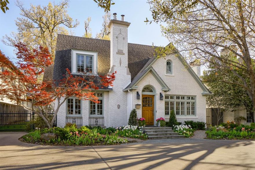 Storybook charm meets modern living in the heart of University Park. This beautifully expanded home has been thoughtfully curated for today's buyer, blending timeless character with current comfort and style. Original architectural elements pair with updated expansion, creating a warm & functional layout. 4 Beds, 4.5 baths, not including the quarters!  Special features include gracious formals, Downstairs Primary Suite with sitting area and luxurious bath, open concept family room blends seamlessly with gourmet kitchen and breakfast area. Kitchen has been refreshed with quartz counters, Bosch dishwasher, Viking gas cooktop.  Walls of windows let in natural light and overlook the sprawling turf backyard and covered patio. First floor includes a private home office and a large mud room-laundry rm. Second floor has a game rm with lofted ceiling, perfect for games, cozy reading or watching TV.  3 spacious bedrooms en suite with walk in closets. Sellers built an oversized 2 car garage with tandem doors for front or rear alley entry.  Reflecting the charm of the main house, 751 sf guest quarters above the garage, has a kitchenette and full bath with white marble counter. Quarters could also be an additional game room.  Don't miss this wonderful opportunity to make 3647 University Blvd part of your story!