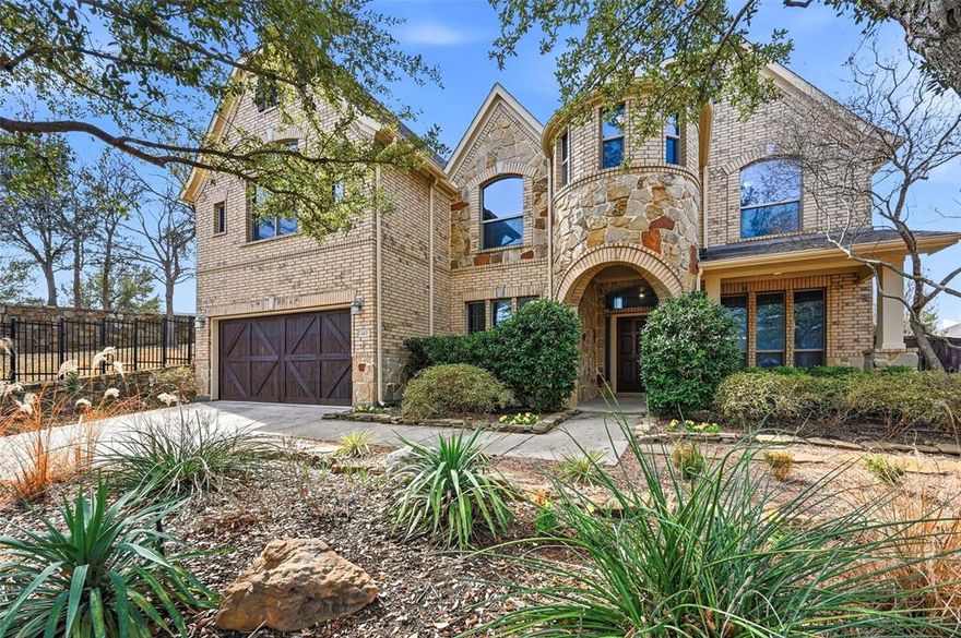 Step into this stunning Meritage home and fall in love from the moment you arrive. A grand entry begins at the spacious front porch that welcomes you into a dramatic rotunda that sets the tone for this thoughtfully designed and unique floorplan.

Inside, you’ll find granite countertops, engineered hardwood floors, soaring two-story ceilings, a corner fireplace, and a striking open staircase with wrought iron spindles. Natural light fills the home, enhancing every carefully designed space.

Situated on a desirable corner lot in a quiet cul-de-sac, this home offers something for everyone. The primary suite is tucked away in the back corner of the main floor, creating a peaceful retreat. The ensuite bath features a garden tub, walk-in shower, dual vanities, spacious walk-in closet, linen closet, and private water closet. The main floor also includes a dedicated study with French doors, formal living and dining areas, and an extended two-car garage equipped with an electric vehicle charger.

Upstairs, the secondary bedrooms are anything but ordinary. One oversized bedroom connects to a Jack-and-Jill bath, another features a charming tower fit for a prince or princess, and a third showcases engineered hardwood floors. All bedrooms include walk-in closets and abundant natural light. A spacious flex room, originally designed as a media room, can easily serve as an additional bedroom, playroom, or homeschool space. The rooms are joined by a catwalk and large game room which carefully ties the space together.

The professionally landscaped backyard with privacy fencing provides the perfect setting to create your own outdoor oasis, but being located in Inwood Hills, residents may enjoy the neighborhood pool and playground, plus nearby trails and quick access to Bonnie Wenk Park with fitness courts, dog parks, a fishing pond, sports fields, and more.

This home blends character, comfort, and functionality in one exceptional package.